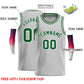 Custom Gray Green-White Classic Tops Casual Basketball Jersey Limited