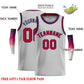 Custom Gray Maroon-Navy Classic Tops Casual Basketball Jersey Limited