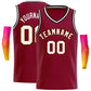 Custom Maroon White-Black Classic Tops Men Casual Basketball Jersey