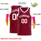 Custom Maroon White-Classic Tops Men Casual Basketball Jersey Limited