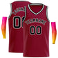 Custom Maroon Black-White Classic Tops Men Casual Basketball Jersey