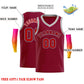 Custom Maroon Red-White Classic Tops Men Casual Basketball Jersey Limited