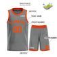 Custom Dark Gray Orange Classic Sets Bull Basketball Jersey Limited