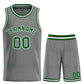 Custom Dark Gray Green-White Classic Sets Bull Basketball Jersey
