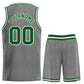 Custom Dark Gray Green-White Classic Sets Bull Basketball Jersey Limited