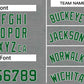 Custom Dark Gray Green-White Classic Sets Bull Basketball Jersey Limited
