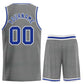 Custom Dark Gray Royal-White Classic Sets Bull Basketball Jersey Limited