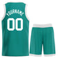 Custom Teal White Bull Classic Sets Basketball Jersey Limited