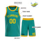Custom Teal Yellow Bull Classic Sets Basketball Jersey Limited