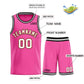 Custom Pink White-Orange Classic Sets Bull Basketball Jersey Limited