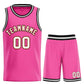 Custom Pink White-Orange Classic Sets Bull Basketball Jersey