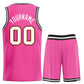 Custom Pink White-Orange Classic Sets Bull Basketball Jersey Limited