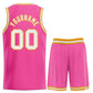 Custom Pink White Classic Sets Bull Basketball Jersey Limited