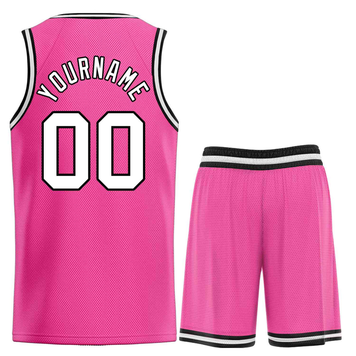 Custom Pink White-Black Classic Sets Bull Basketball Jersey Limited
