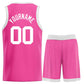 Custom Pink White Classic Sets Bull Basketball Jersey Limited