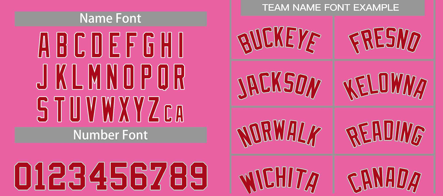 Custom Pink Red-Gray Classic Sets Bull Basketball Jersey Limited