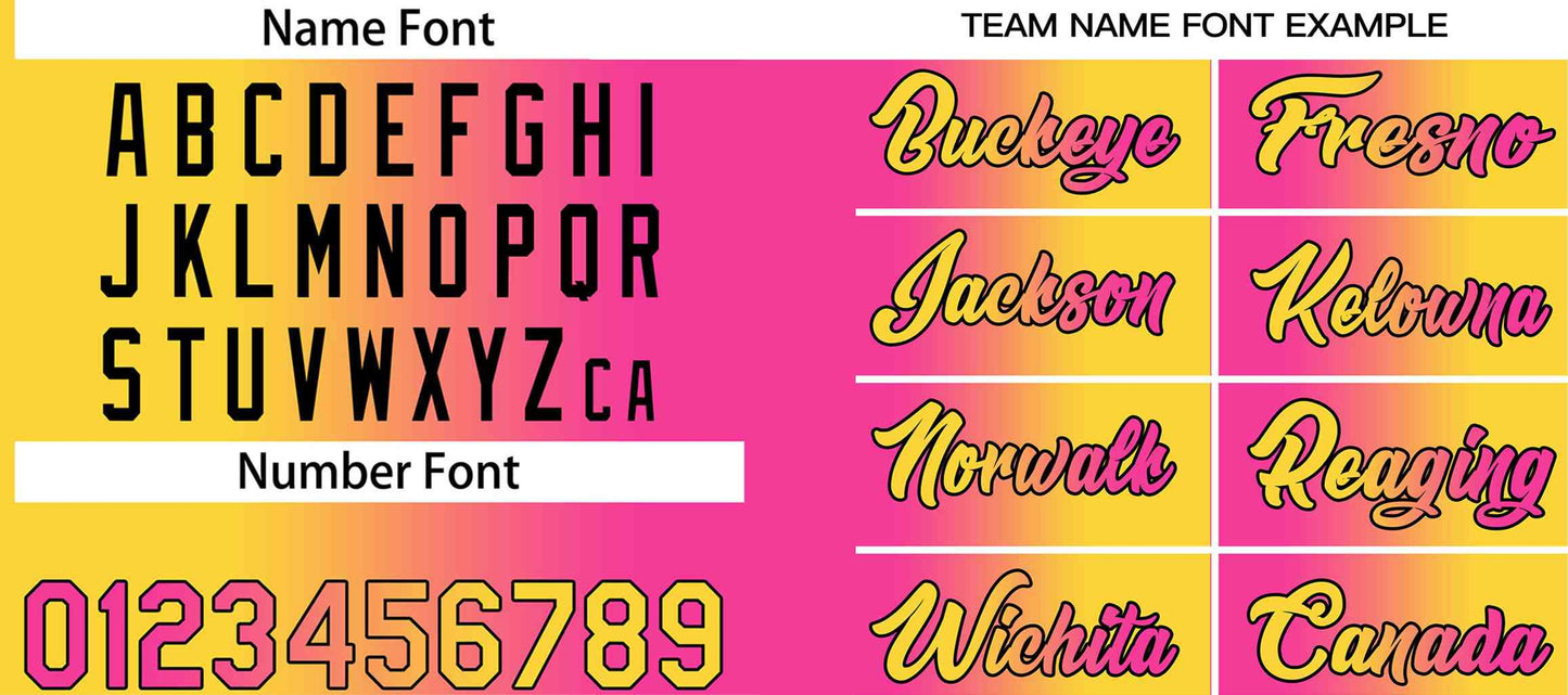 Custom Yellow Pink-Black Heal Gradient Fashion Sports Sets Uniform Basketball Jersey Limited