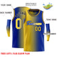 Custom Yellow Royal Black-Royal Gradient Fashion Tops Heal Basketball Jersey Limited