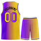 Custom Yellow Purple-Black Heal Gradient Fashion Sports Sets Uniform Basketball Jersey Limited