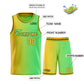 Custom Yellow Green-Black Heal Gradient Fashion Sports Sets Uniform Basketball Jersey Limited