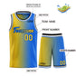 Custom Yellow Royal-Black Heal Gradient Fashion Sports Sets Uniform Basketball Jersey Limited