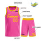 Custom Pink Yellow Heal Sports Uniform Classic Sets Basketball Jersey Limited
