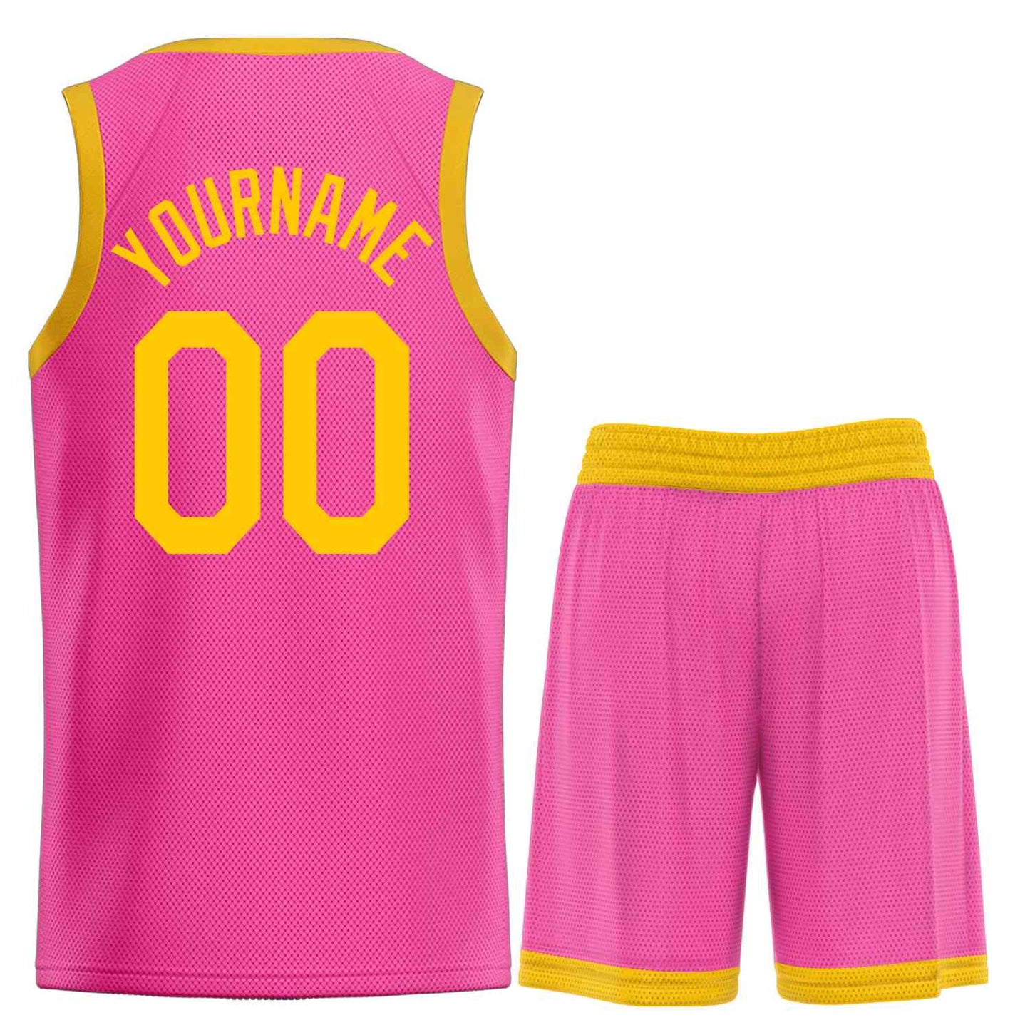 Custom Pink Yellow Heal Sports Uniform Classic Sets Basketball Jersey Limited