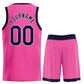 Custom Pink Navy-White Heal Sports Uniform Classic Sets Basketball Jersey Limited