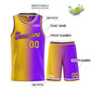 Custom Yellow Purple-Black Gradient Fashion Sets Sports Uniform Basketball Jersey Limited