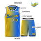 Custom Yellow Royal-Black Gradient Fashion Sets Sports Uniform Basketball Jersey Limited