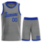 Custom Dark Gray Royal Classic Sets Sports Uniform Basketball Jersey
