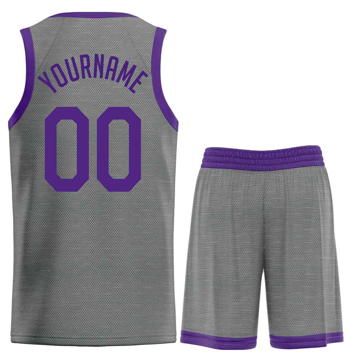 Custom Dark Gray Purple Classic Sets Sports Uniform Basketball Jersey Limited