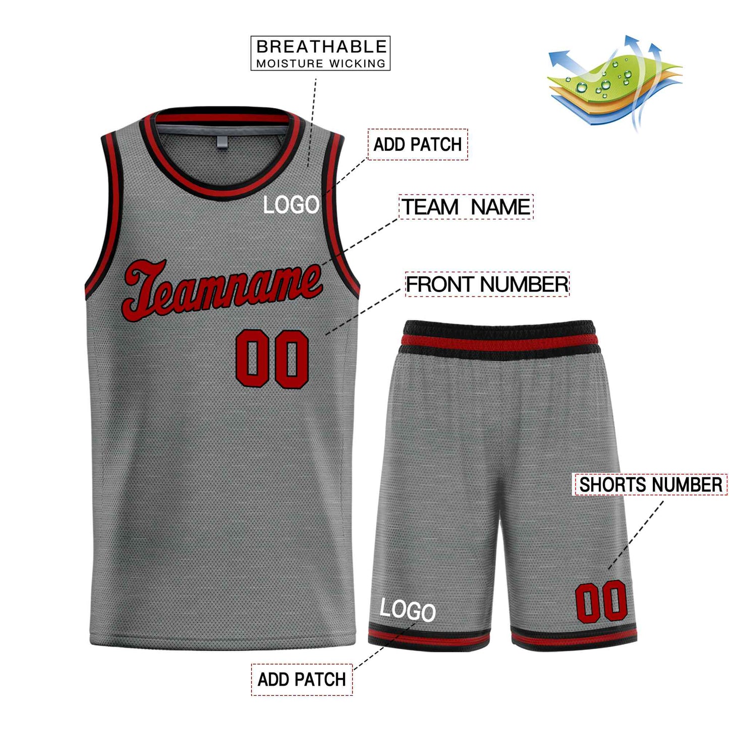 Custom Dark Gray Maroon-Black Classic Sets Sports Uniform Basketball Jersey Limited
