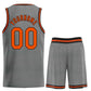 Custom Dark Gray Orange-Black Classic Sets Sports Uniform Basketball Jersey Limited