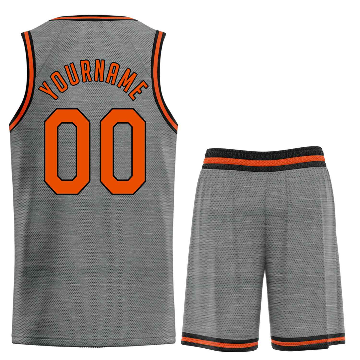 Custom Dark Gray Orange-Black Classic Sets Sports Uniform Basketball Jersey Limited