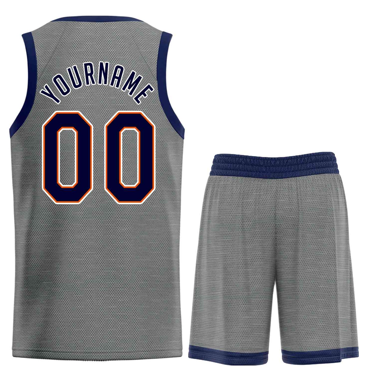 Custom Dark Gray Navy-Orange Classic Sets Sports Uniform Basketball Jersey Limited