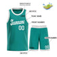 Custom Teal White Classic Sets Sports Uniform Basketball Jersey Limited