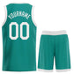 Custom Teal White Classic Sets Sports Uniform Basketball Jersey Limited