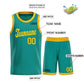 Custom Teal Yellow Classic Sets Sports Uniform Basketball Jersey Limited