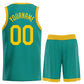 Custom Teal Yellow Classic Sets Sports Uniform Basketball Jersey Limited