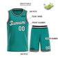 Custom Teal White-Black Classic Sets Sports Uniform Basketball Jersey Limited