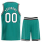 Custom Teal White-Black Classic Sets Sports Uniform Basketball Jersey Limited