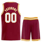 Custom Maroon White Classic Sets Sports Uniform Basketball Jersey Limited