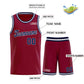 Custom Maroon Navy-White Classic Sets Sports Uniform Basketball Jersey Limited