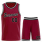 Custom Maroon Black-White Classic Sets Sports Uniform Basketball Jersey