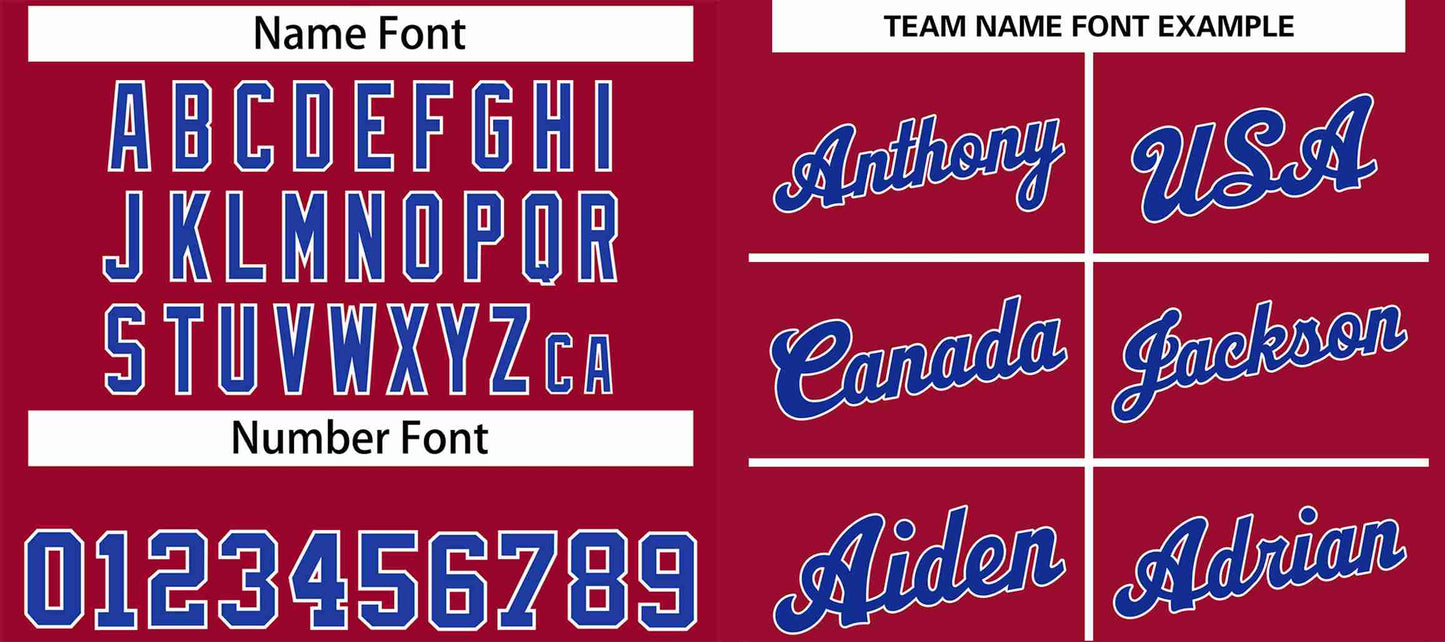 Custom Maroon Royal-White Classic Sets Sports Uniform Basketball Jersey Limited