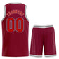 Custom Maroon Black Classic Sets Sports Uniform Basketball Jersey Limited
