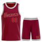 Custom Maroon Black Classic Sets Sports Uniform Basketball Jersey