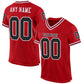 Custom Red Black-White Mesh Authentic Throwback Football Jersey Limited
