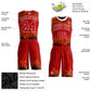 Custom Red Red-Black Flame Round Neck Sublimation Basketball Suit Jersey Limited
